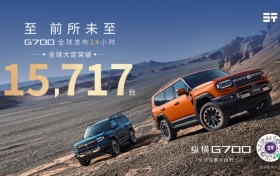 纵横G700全球上市24小时订单破15,717台，开启中国豪华越野新纪元